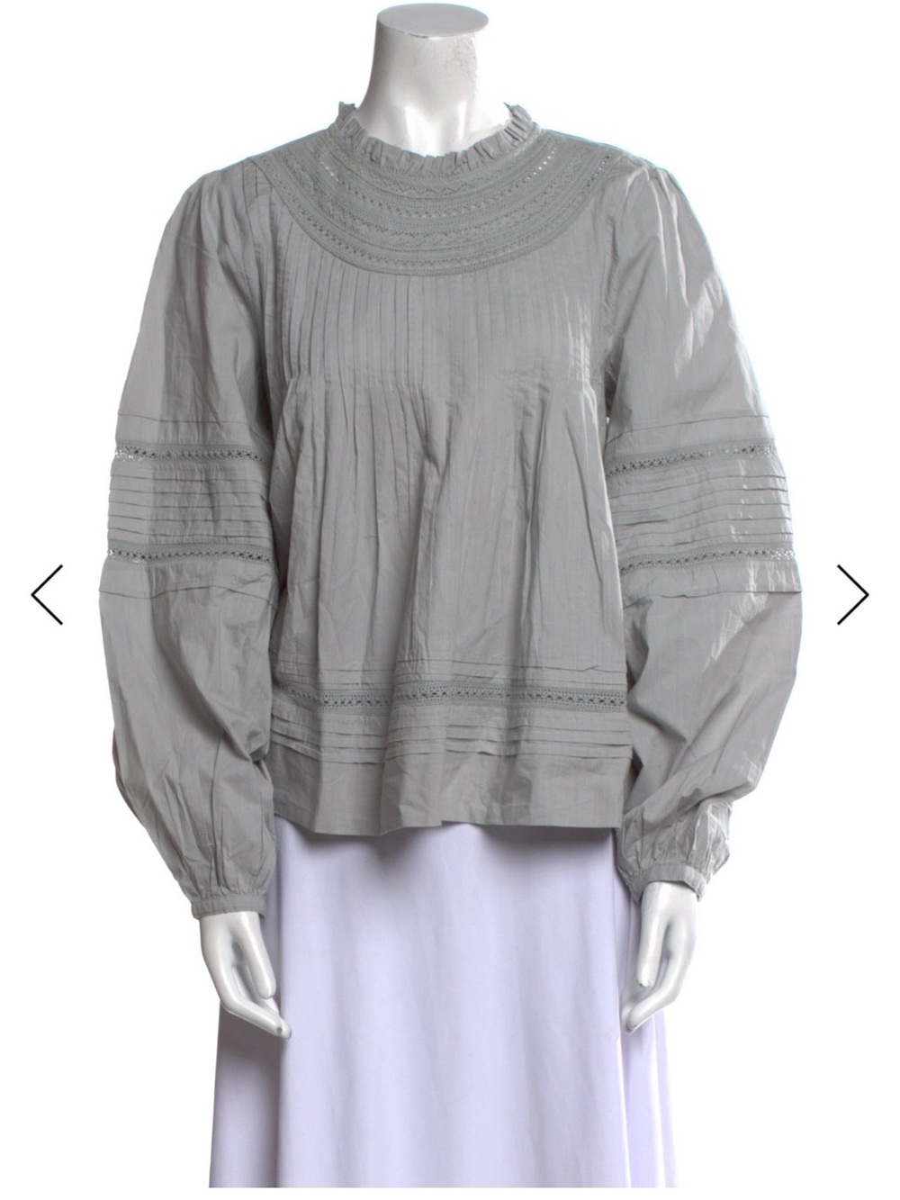 Skall Studio Bianco Blouse — Cloud Grey, Size 38, 100% Organic Cotton - Picture 5 of 8